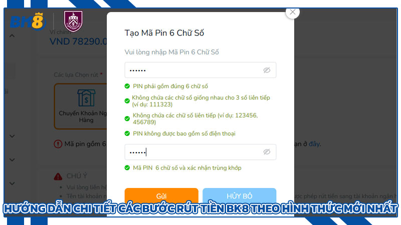 Rút tiền Bk8 - Hướng dẫn toàn bộ cách thức để rút tiền nhanh Hướng Dẫn Chi Tiết Các Bước Rút Tiền BK8 Theo Hình Thức Mới Nhất