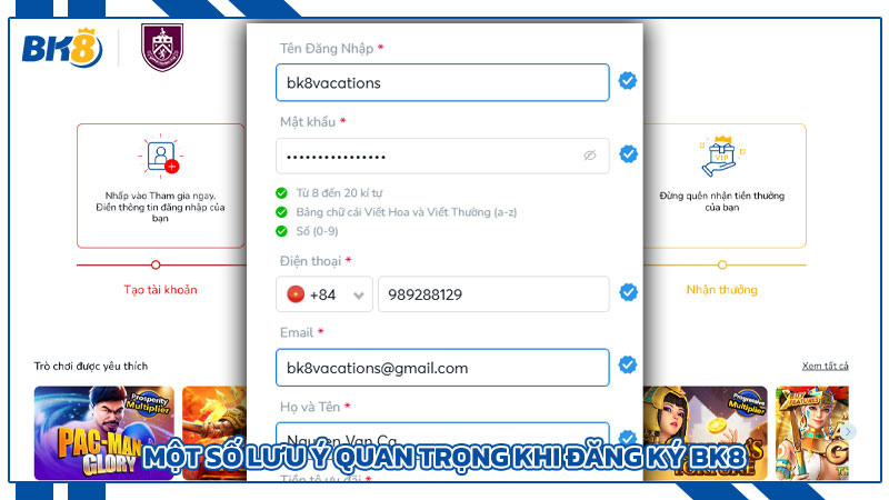 Đăng ký BK8 - Hướng dẫn cách thức đăng ký tài khoản BK8 Một số lưu ý quan trọng khi đăng ký BK8